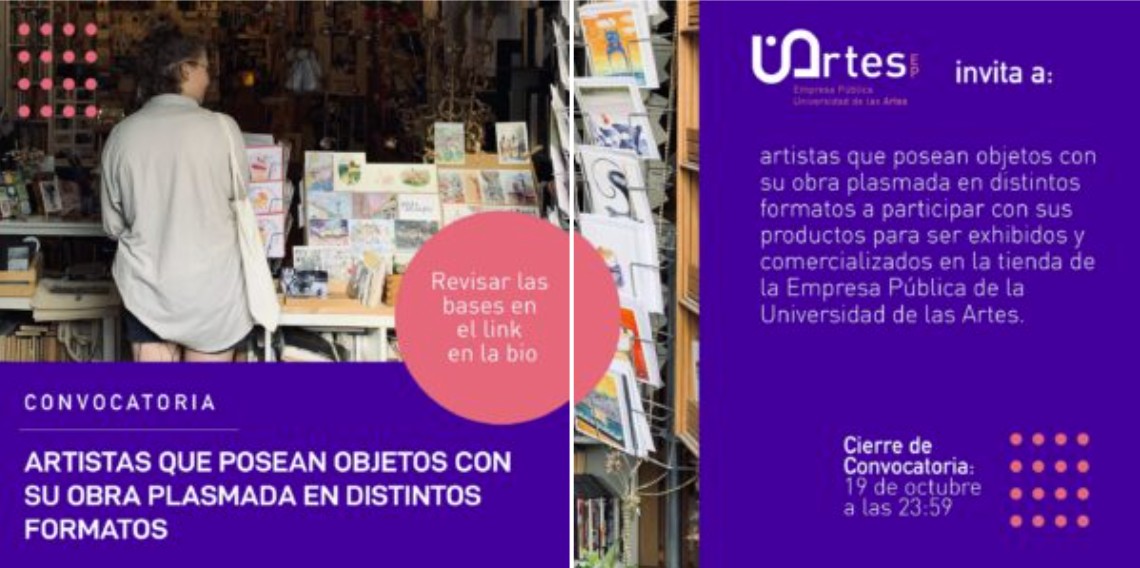 Convocatoria para artistas que posean objetos con su obra plasmada en distintos formatos